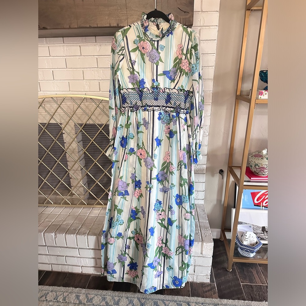Vintage pattern maxi dress